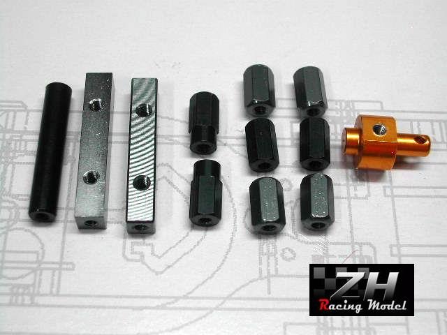 ZH-PD8641: Satz Rahmen-Spacer komplett für ZH Racing Z-203B / Z-205B ZH-PD8641
